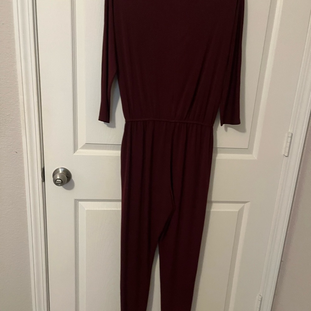 Elegant Burgundy Jumpsuit